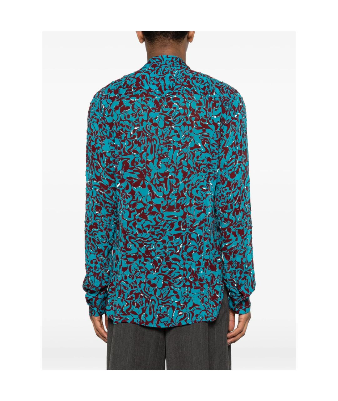 DRIES VAN NOTEN Синяя кэжуал рубашка, фото 2