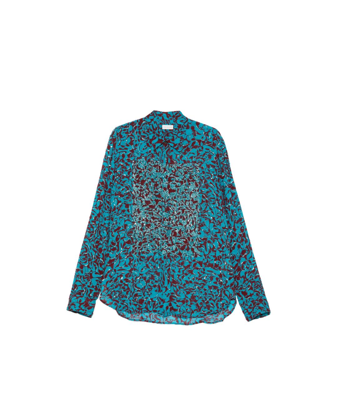 DRIES VAN NOTEN Синяя кэжуал рубашка, фото 1