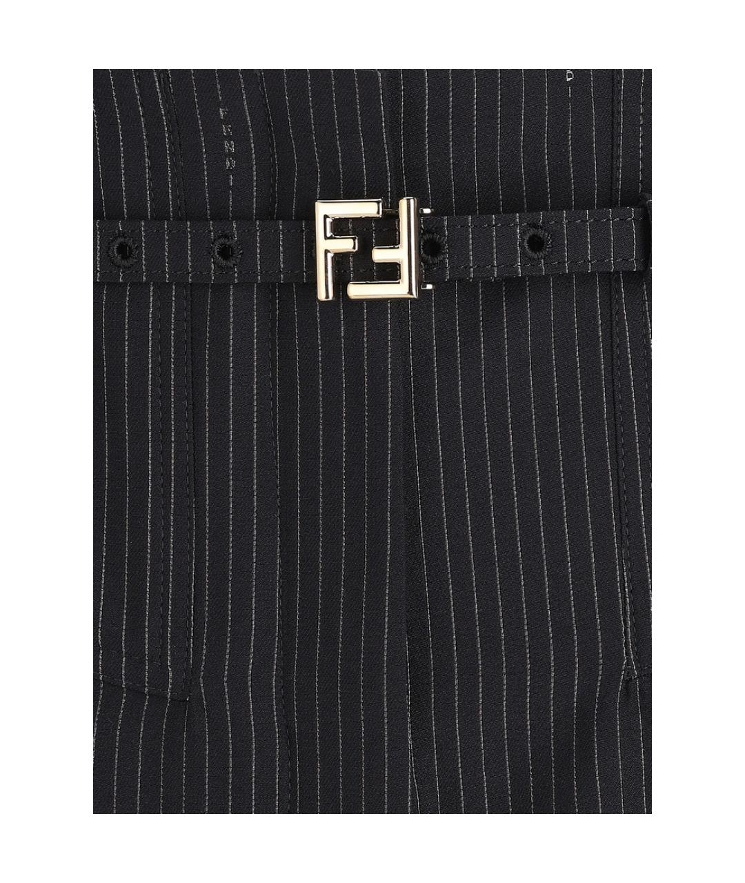 FENDI Шерстяные прямые брюки, фото 4