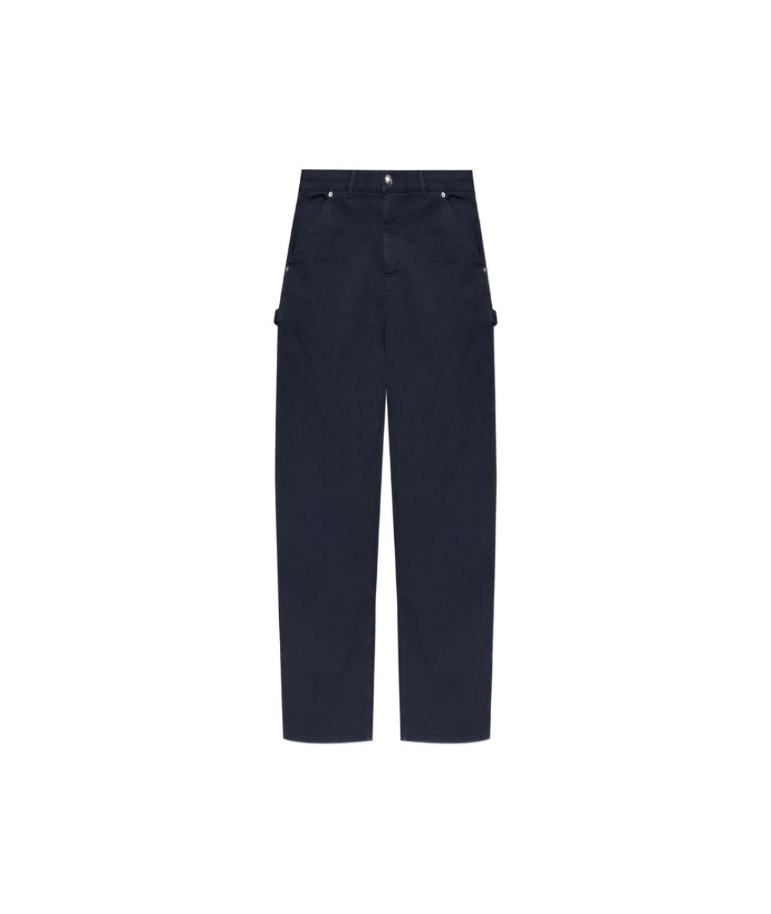 MONCLER Синие хлопковые повседневные брюки, фото 1