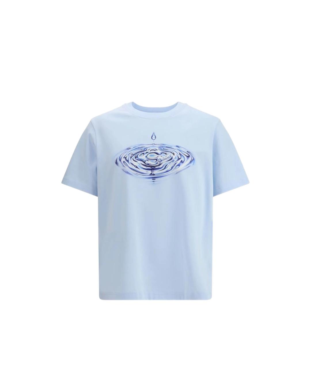 CASABLANCA Синяя хлопковая футболка, фото 1