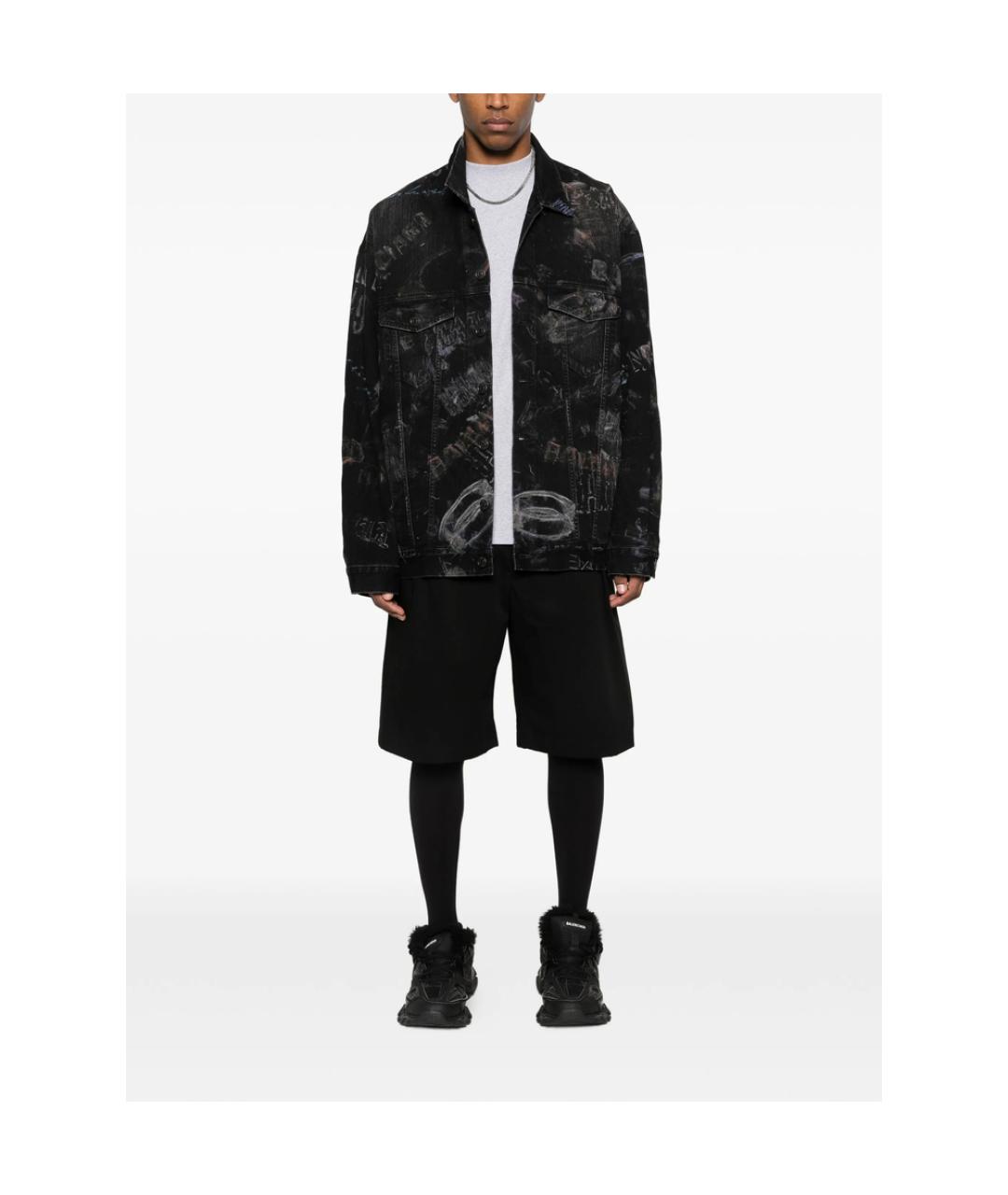 BALENCIAGA Черная хлопковая куртка, фото 4