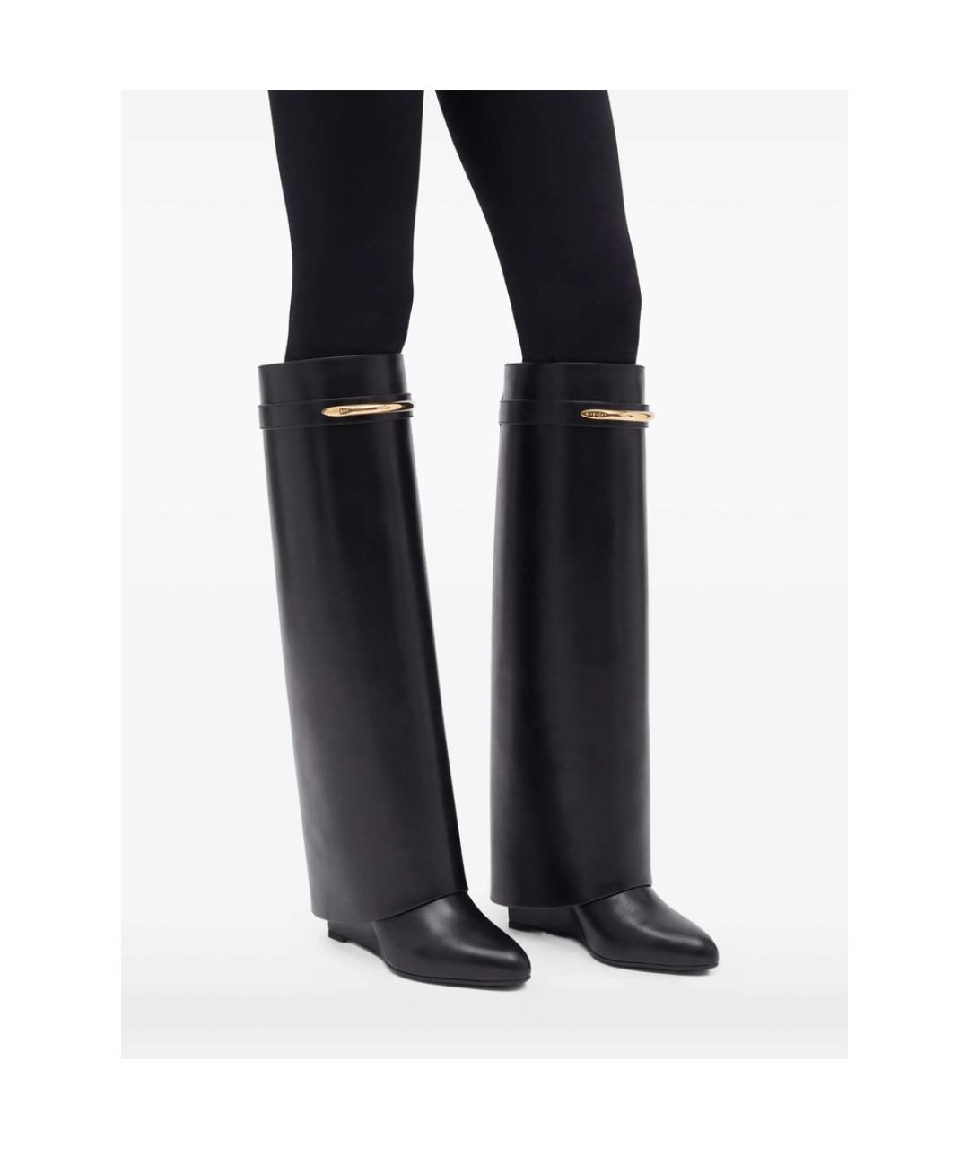 GIVENCHY Черные кожаные сапоги, фото 5