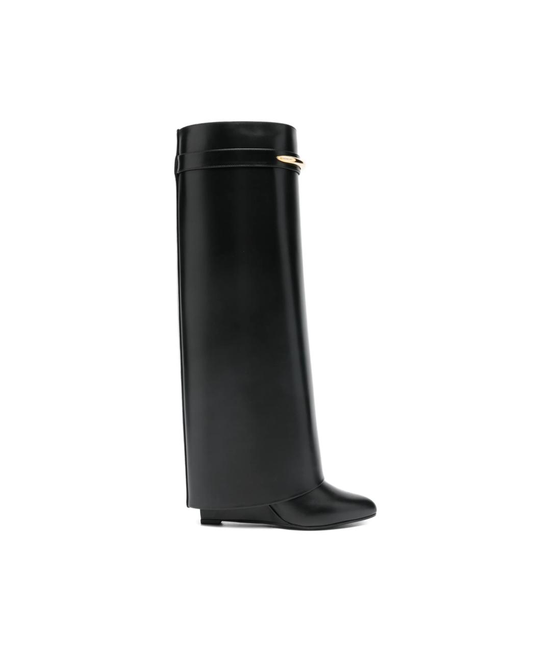 GIVENCHY Черные кожаные сапоги, фото 1