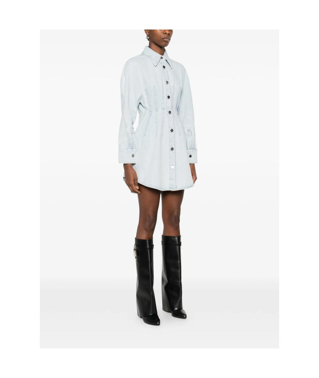 GIVENCHY Синее хлопковое повседневное платье, фото 3