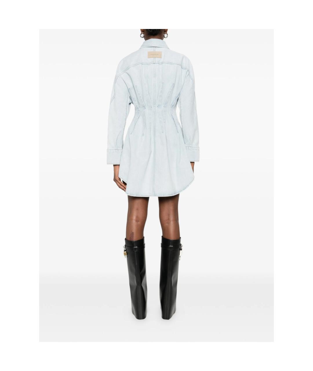 GIVENCHY Синее хлопковое повседневное платье, фото 4