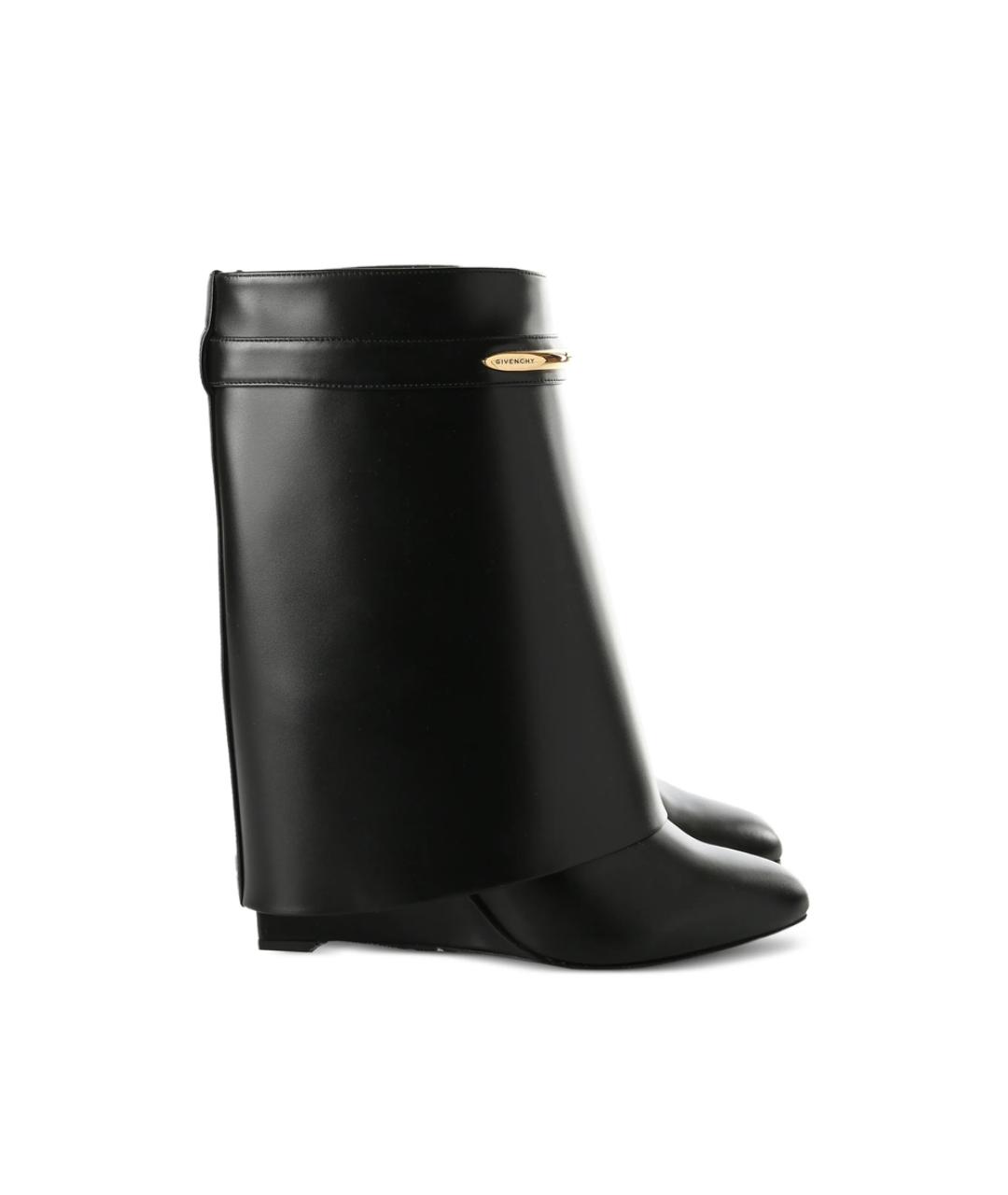 GIVENCHY Черные кожаные сапоги, фото 1