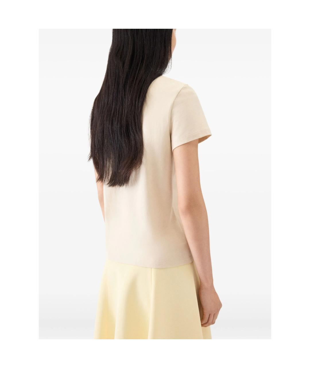 JACQUEMUS Бежевая хлопковая футболка, фото 4