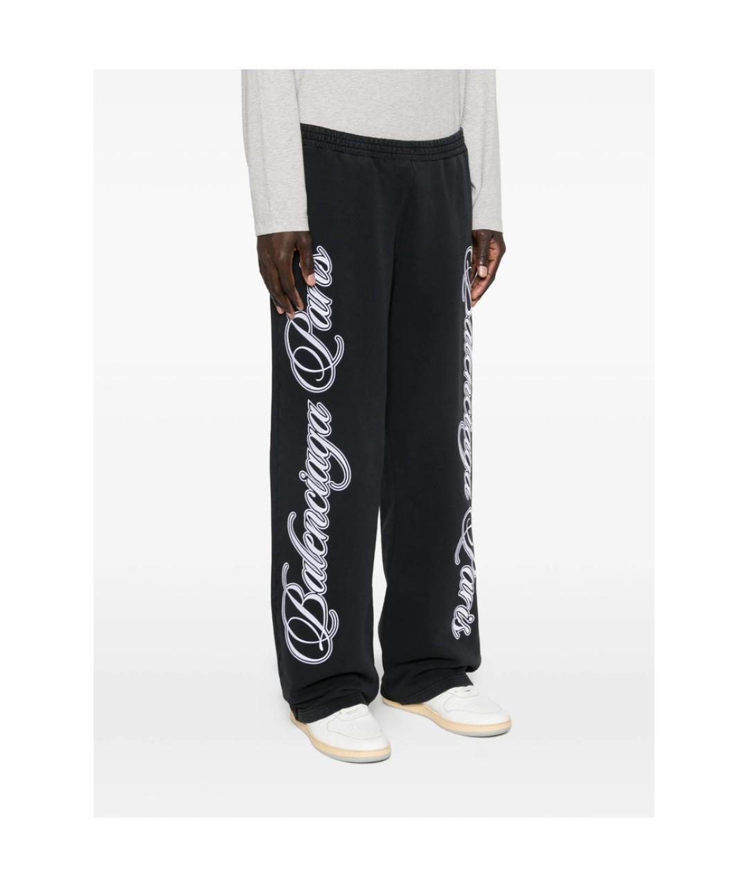 BALENCIAGA Черные хлопковые повседневные брюки, фото 5