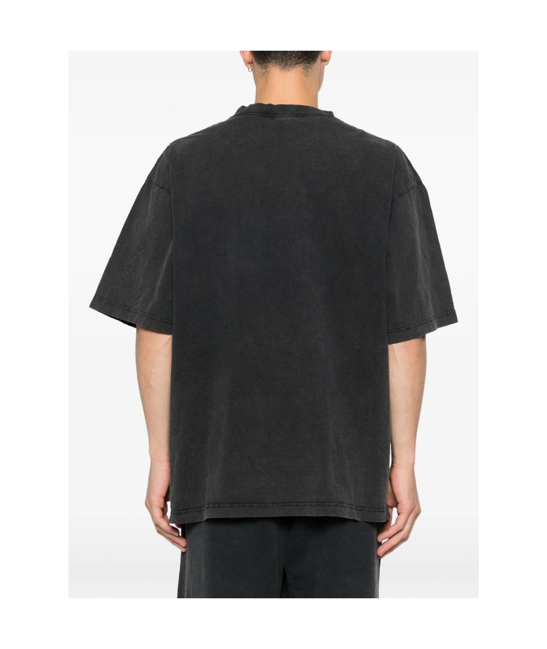 BALENCIAGA Черная хлопковая футболка, фото 2