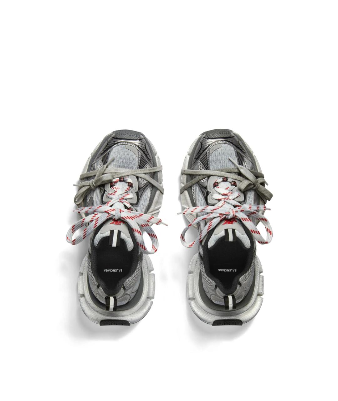 BALENCIAGA Серебряные синтетические кроссовки, фото 3