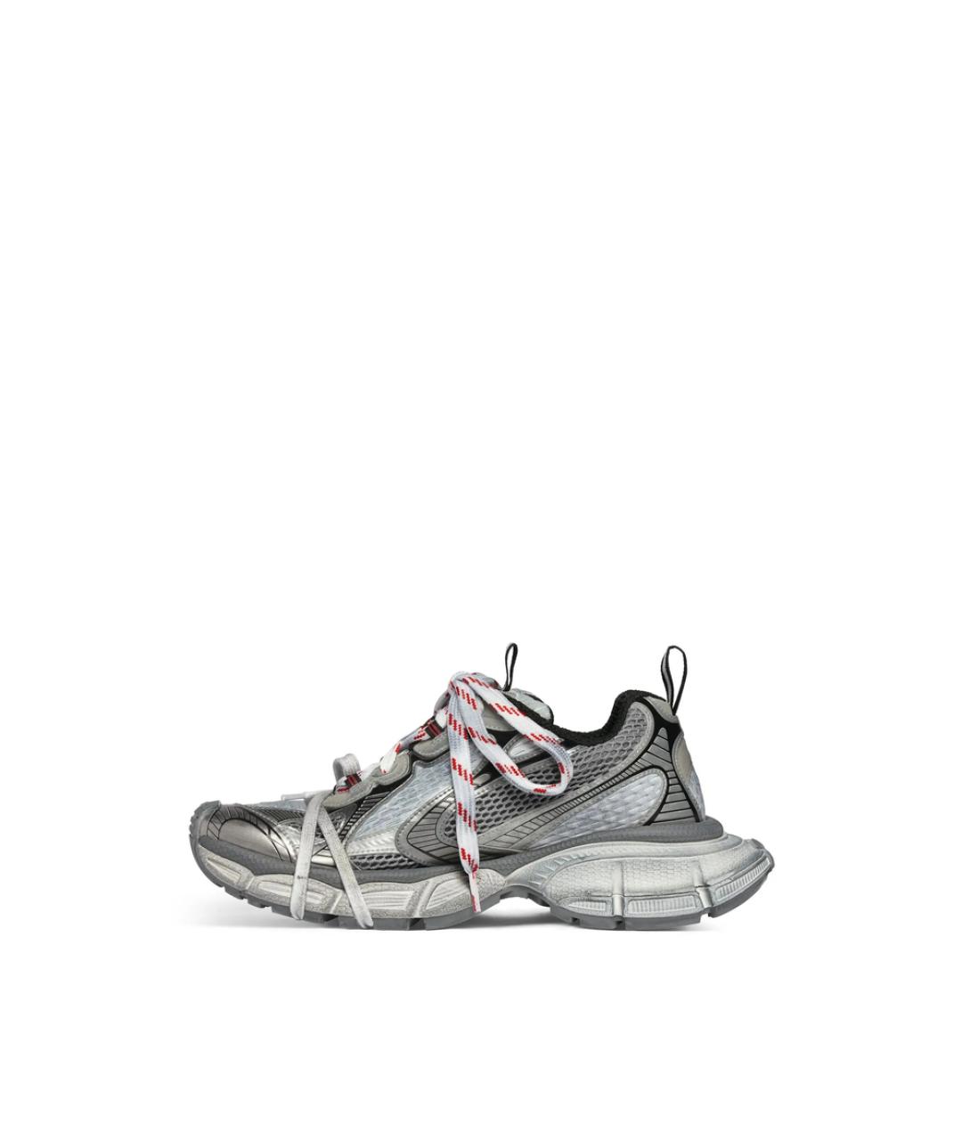 BALENCIAGA Серебряные синтетические кроссовки, фото 4