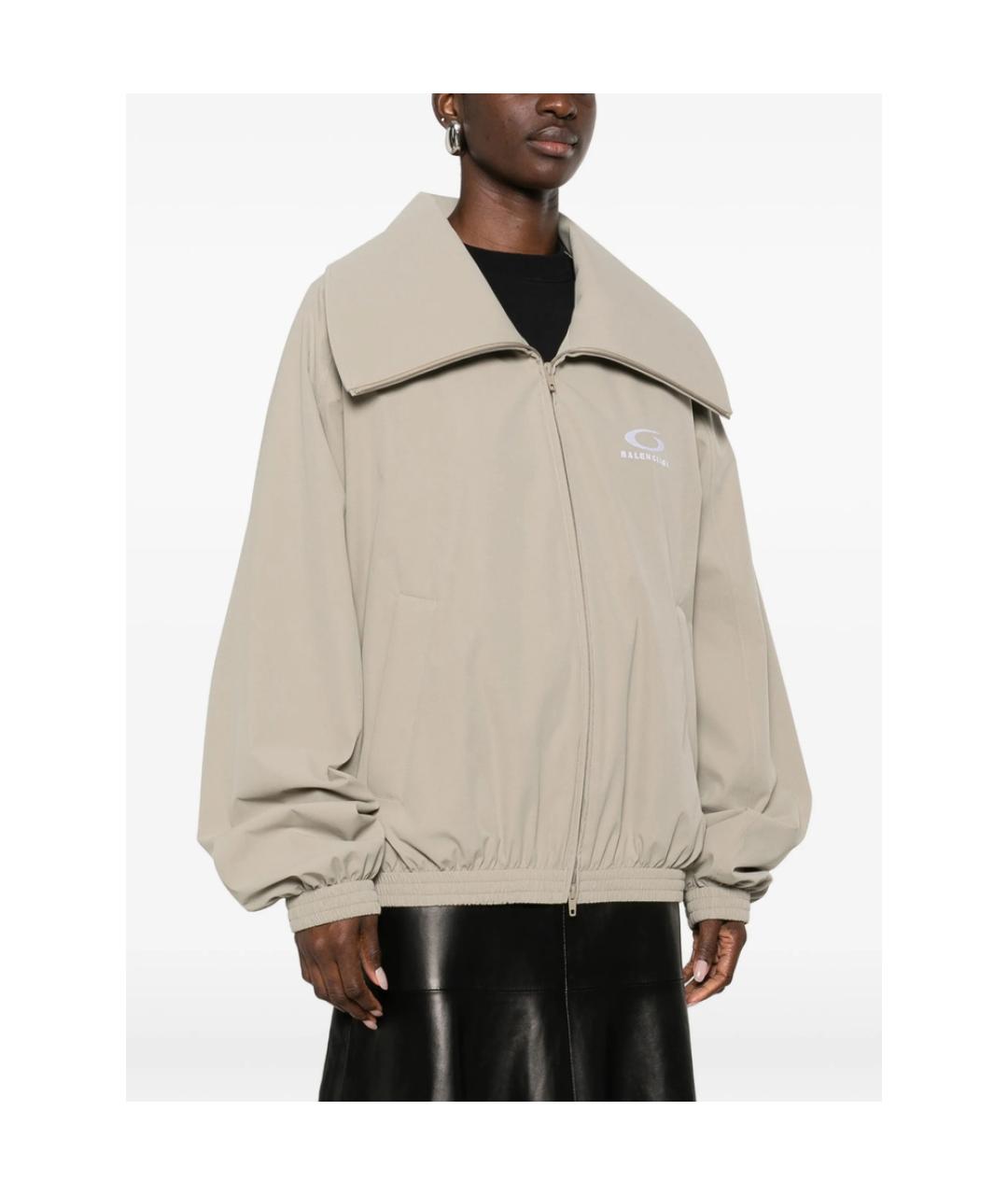 BALENCIAGA Бежевая полиэстеровая куртка, фото 2