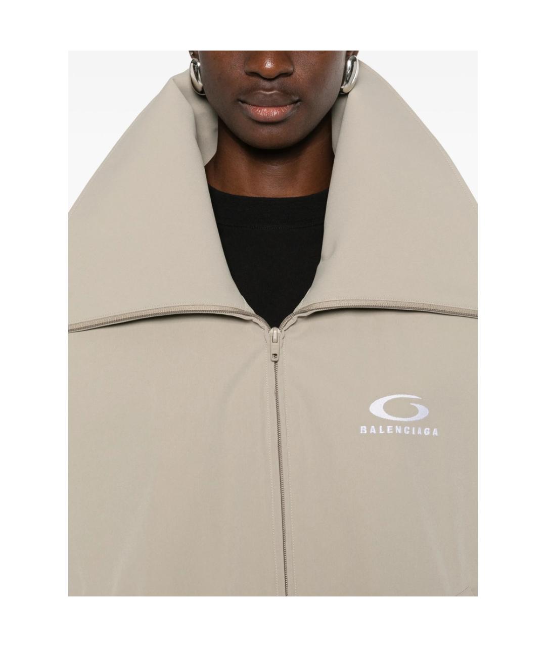 BALENCIAGA Бежевая полиэстеровая куртка, фото 3
