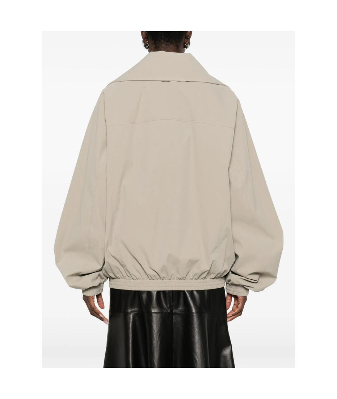 BALENCIAGA Бежевая полиэстеровая куртка, фото 5