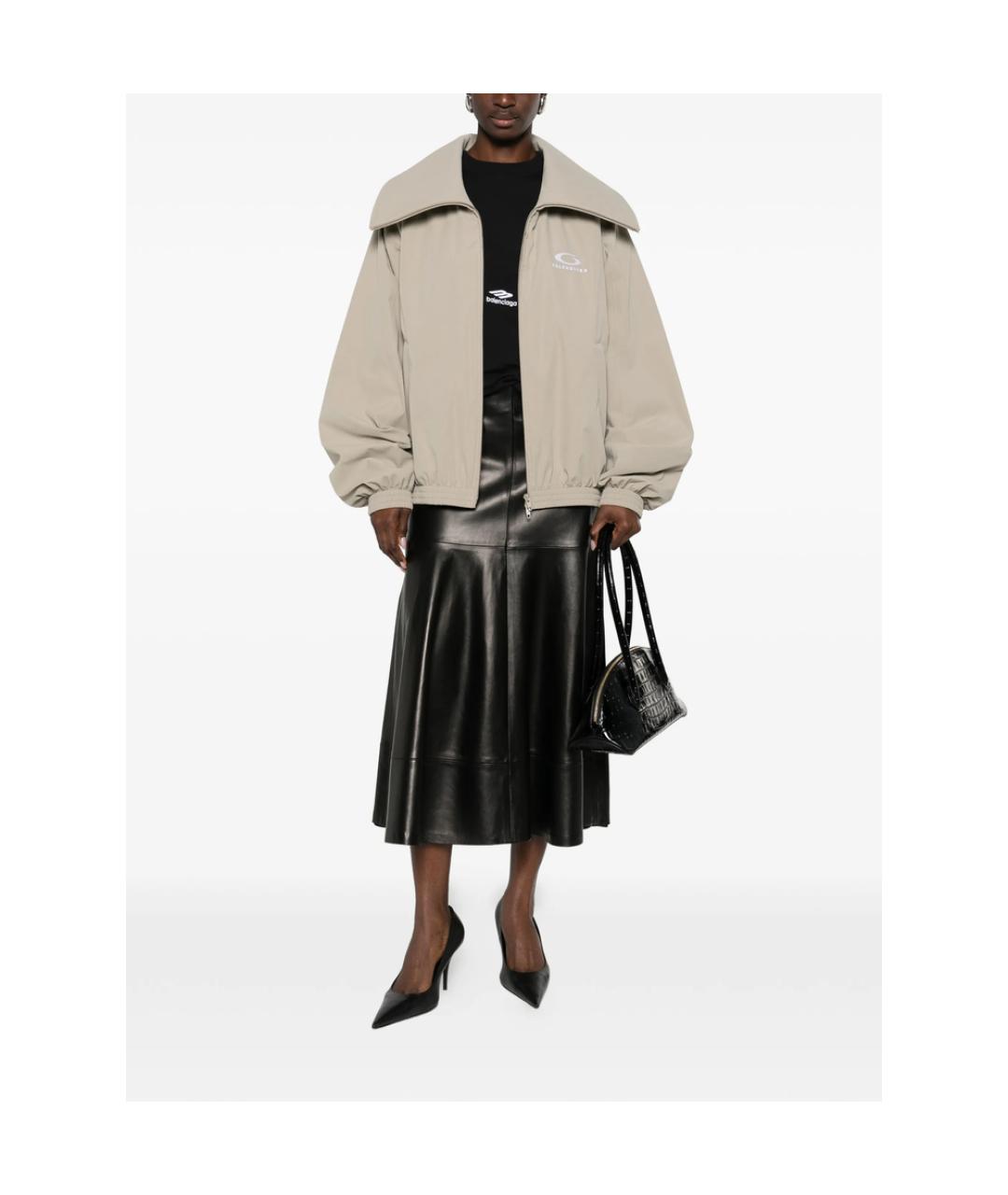 BALENCIAGA Бежевая полиэстеровая куртка, фото 4
