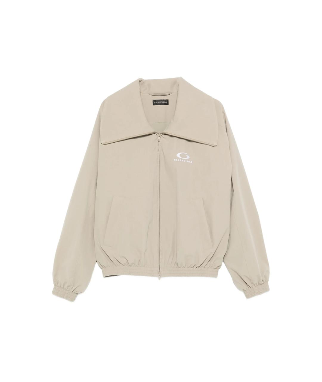 BALENCIAGA Бежевая полиэстеровая куртка, фото 1
