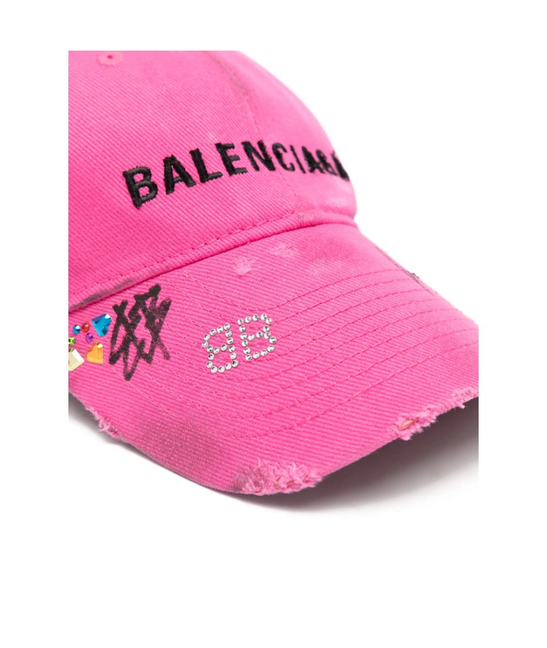 BALENCIAGA Розовая хлопковая кепка, фото 3