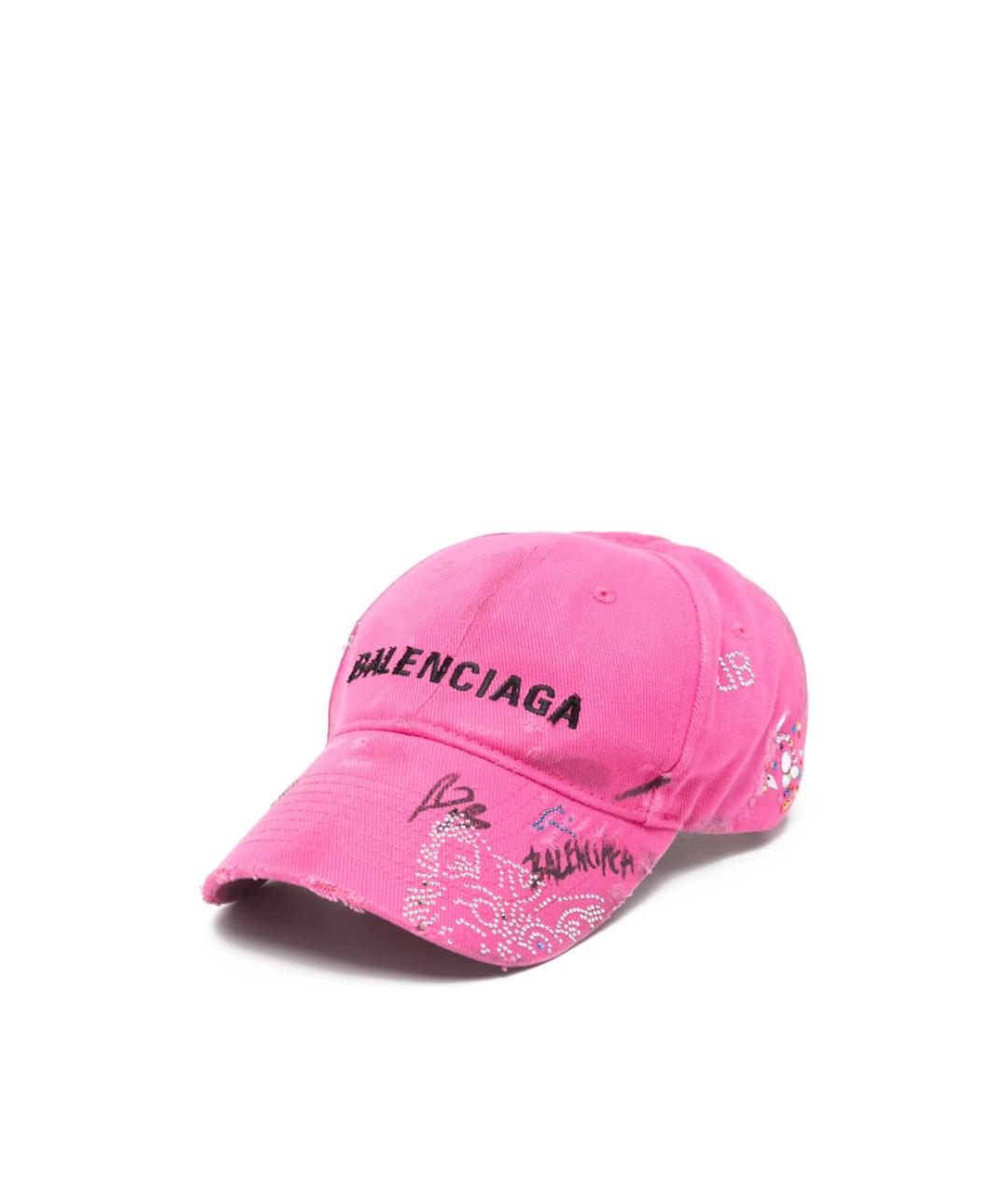BALENCIAGA Розовая хлопковая кепка, фото 1