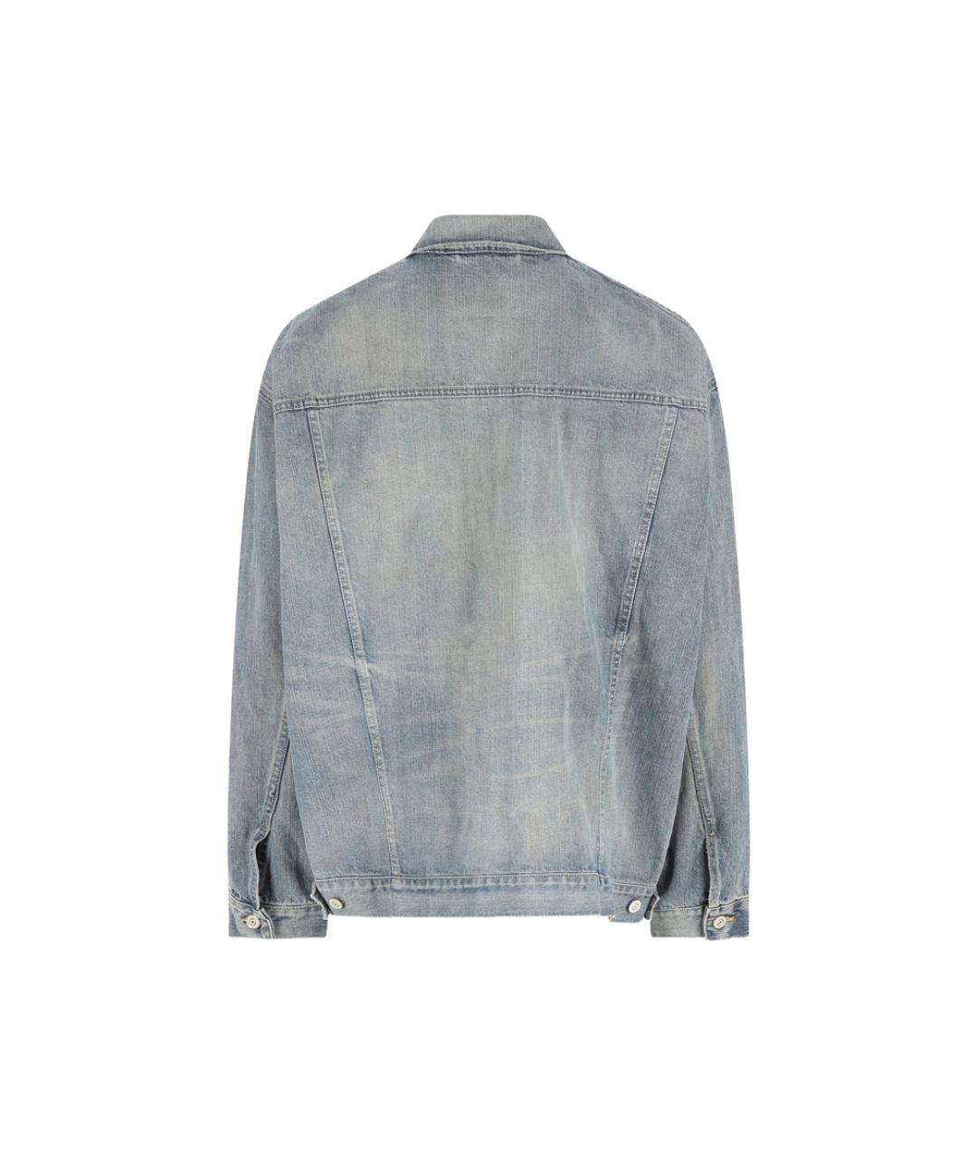 BALENCIAGA Голубая хлопковая куртка, фото 2