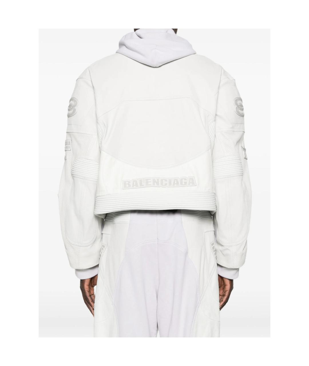 BALENCIAGA Белая полиэстеровая куртка, фото 3