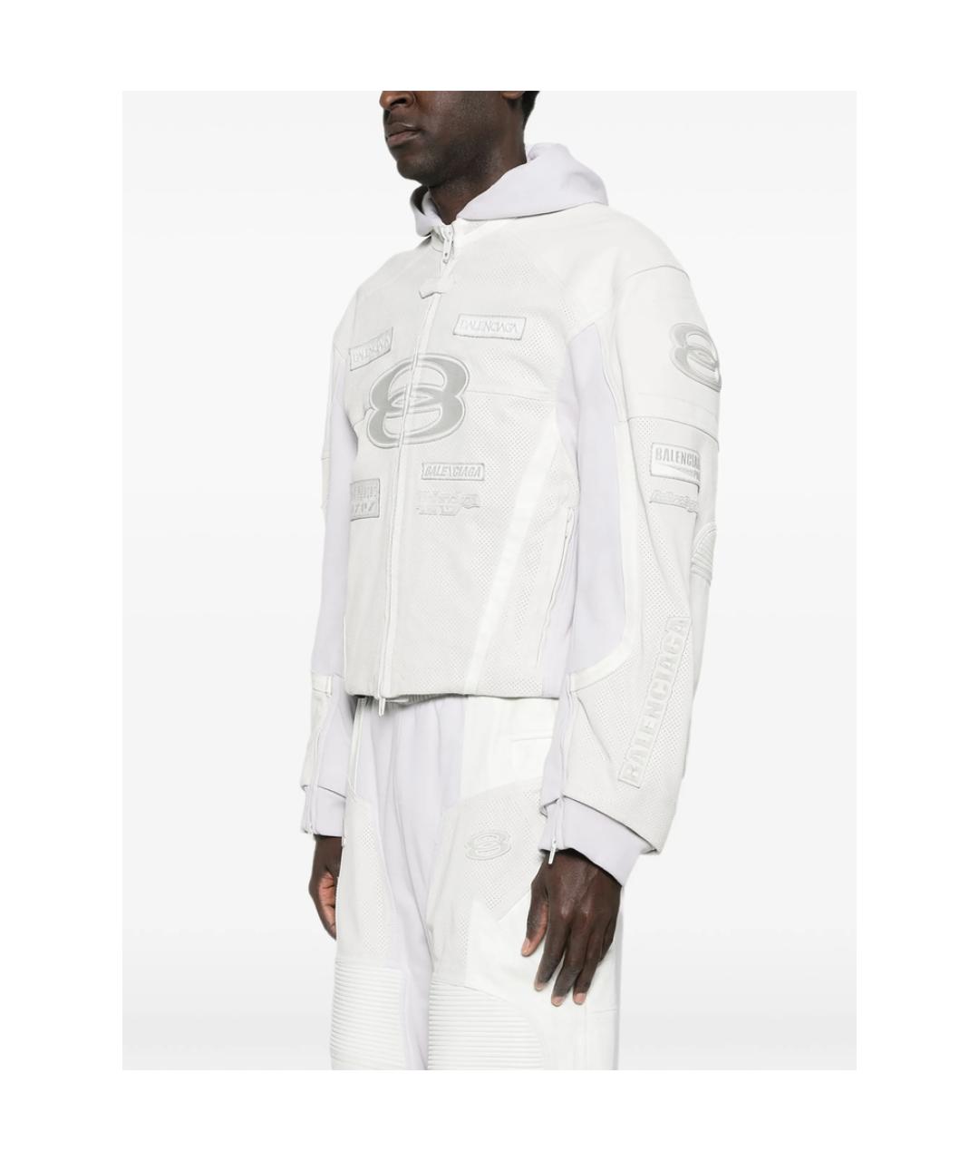 BALENCIAGA Белая полиэстеровая куртка, фото 5