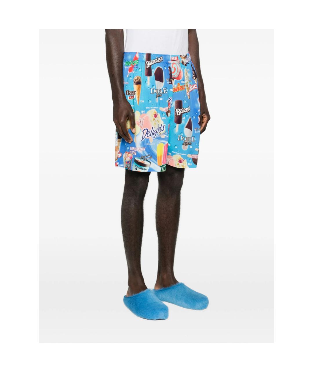 BALENCIAGA Мульти полиэстеровые шорты, фото 4