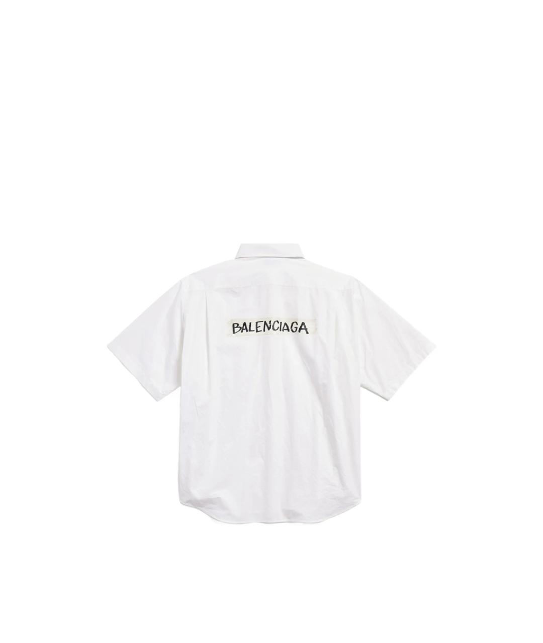 BALENCIAGA Белая хлопковая кэжуал рубашка, фото 4