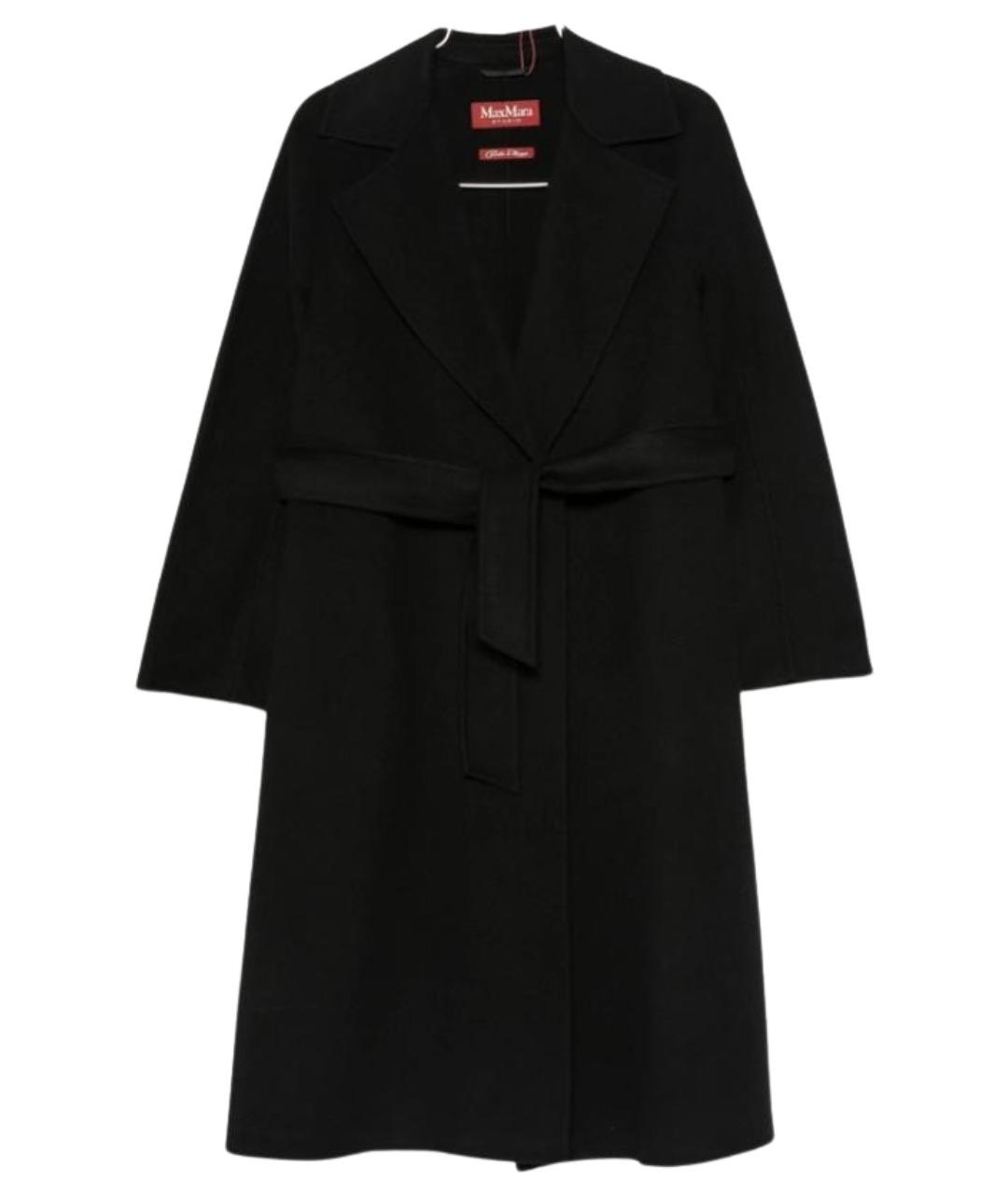 MAX MARA STUDIO Черное кашемировое пальто, фото 1