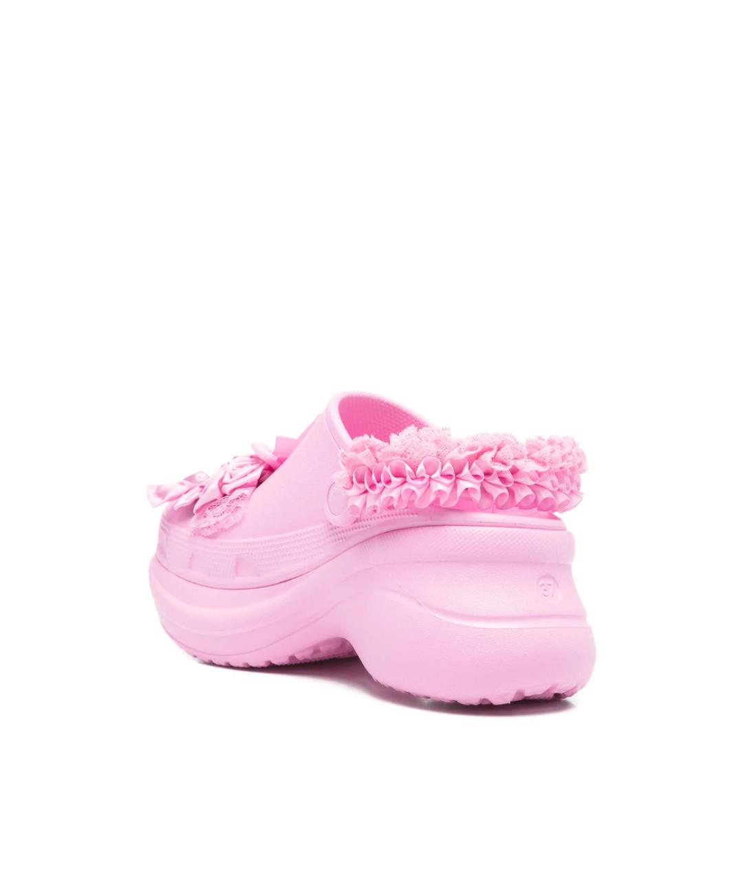 BALENCIAGA Розовые резиновые сабо, фото 4