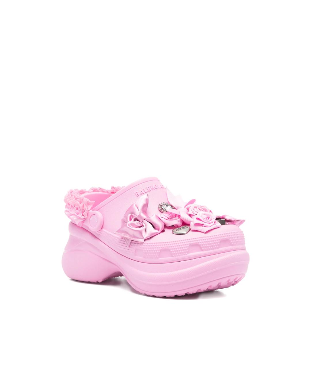 BALENCIAGA Розовые резиновые сабо, фото 2