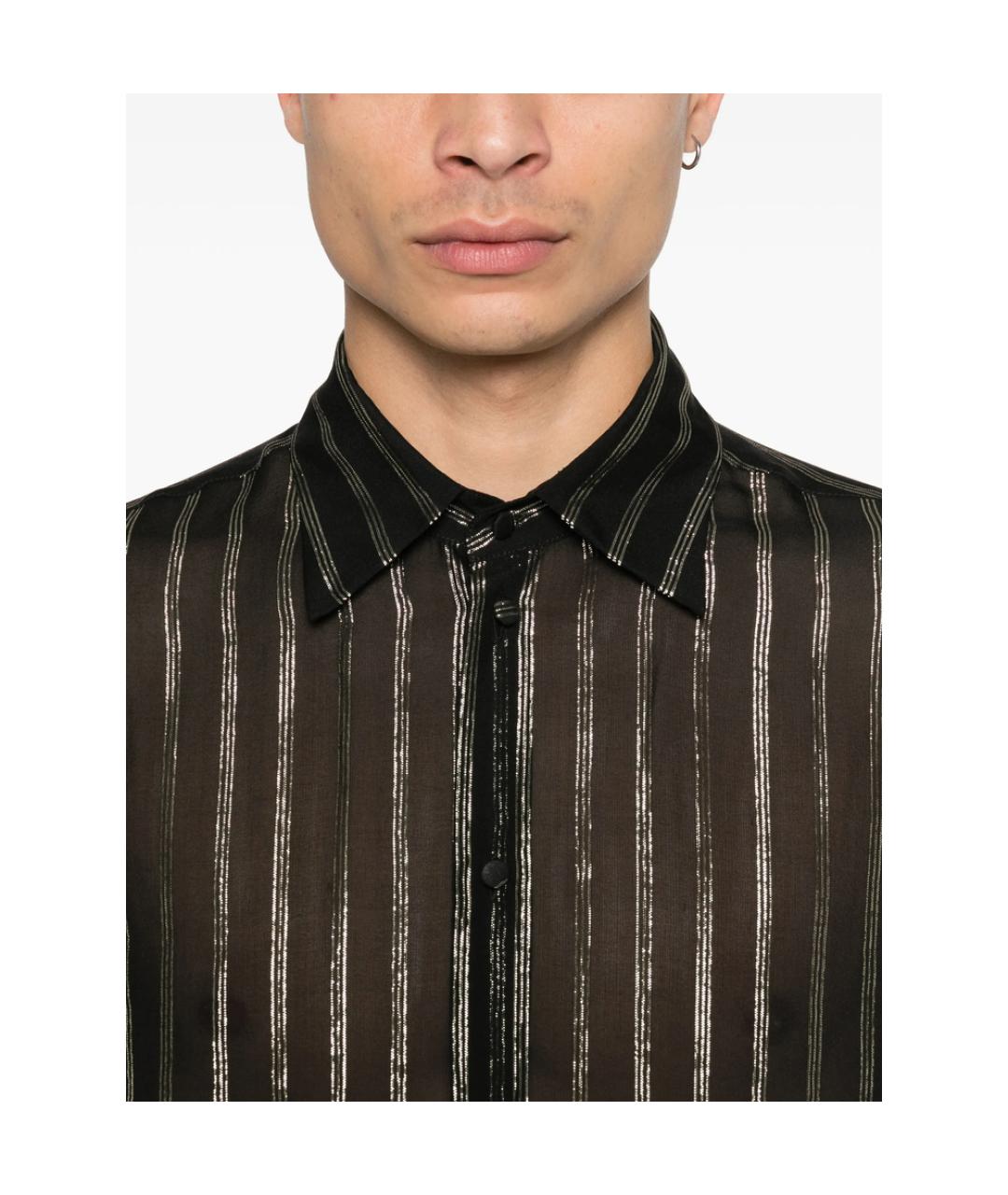VALENTINO Черная шелковая кэжуал рубашка, фото 2