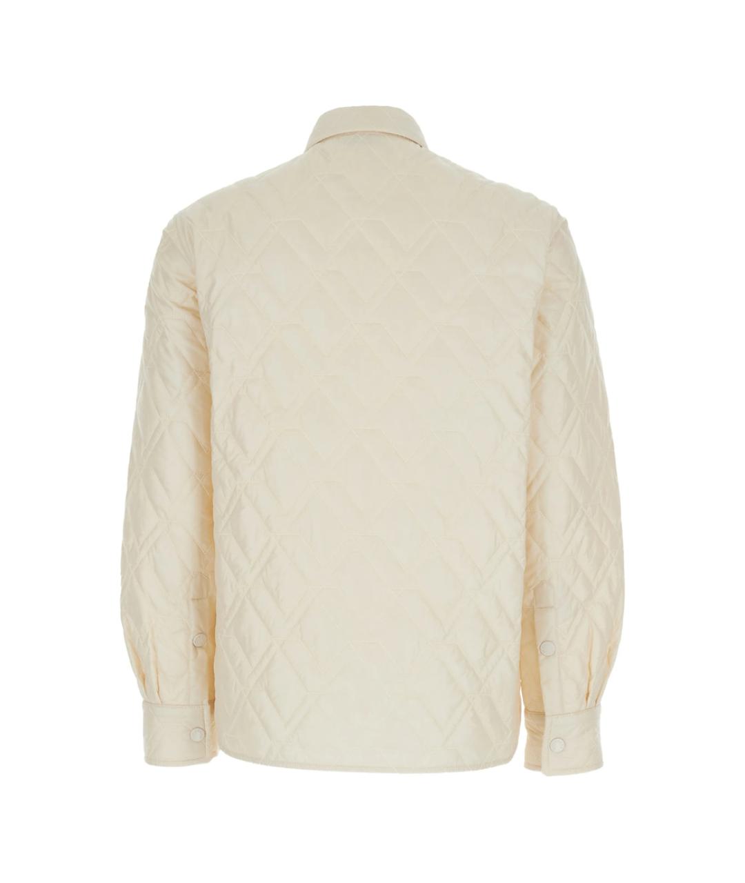 MONCLER Белая полиэстеровая куртка, фото 3