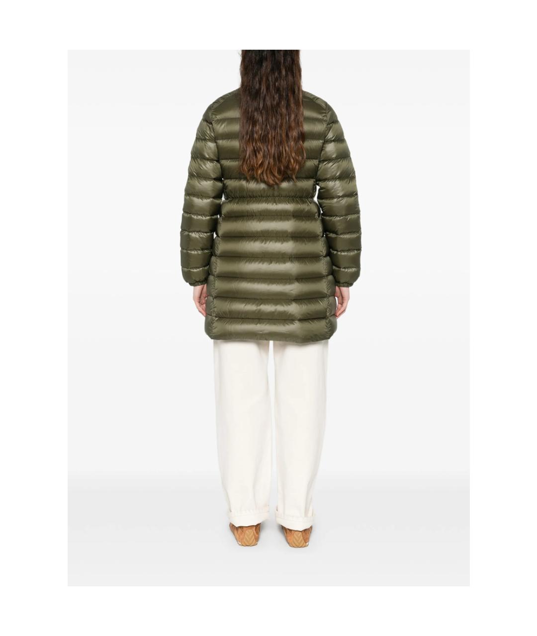 MONCLER Хаки полиамидовый пуховик, фото 4