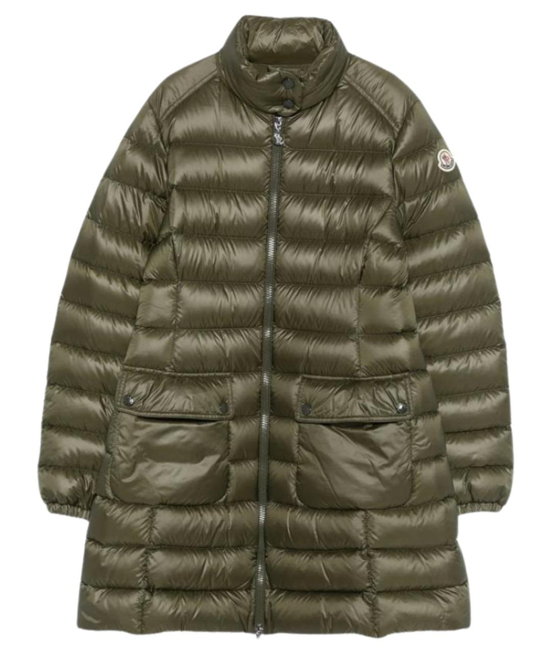 MONCLER Хаки полиамидовый пуховик, фото 1