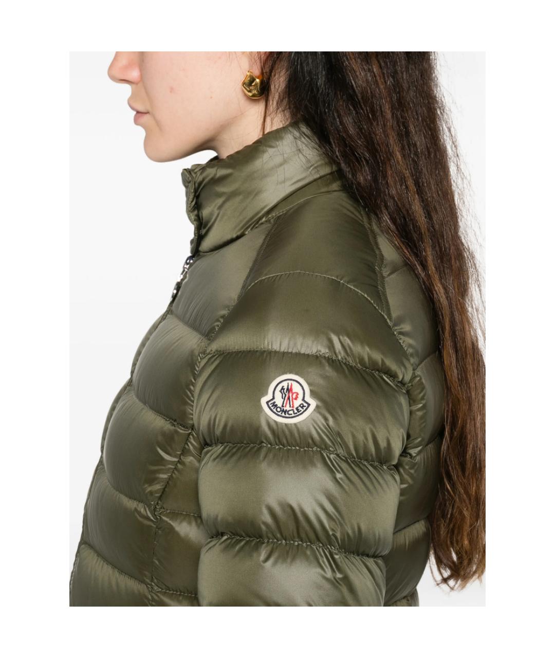 MONCLER Хаки полиамидовый пуховик, фото 5