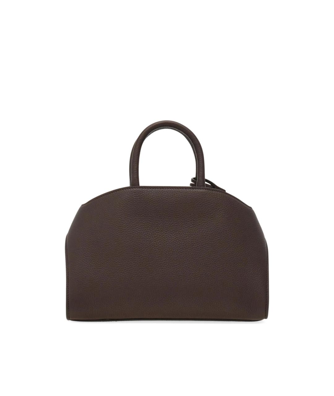 FERRAGAMO Коричневая кожаная сумка с короткими ручками, фото 6