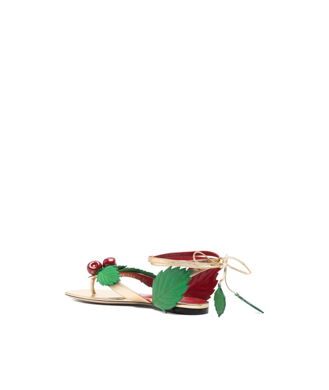 VALENTINO Золотые кожаные туфли, фото 3