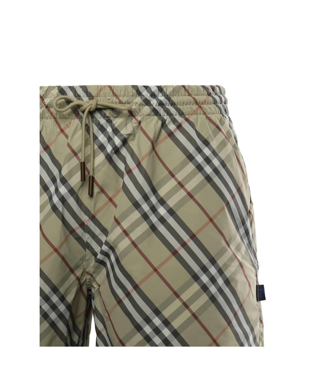 BURBERRY Мульти полиэстеровые шорты, фото 3