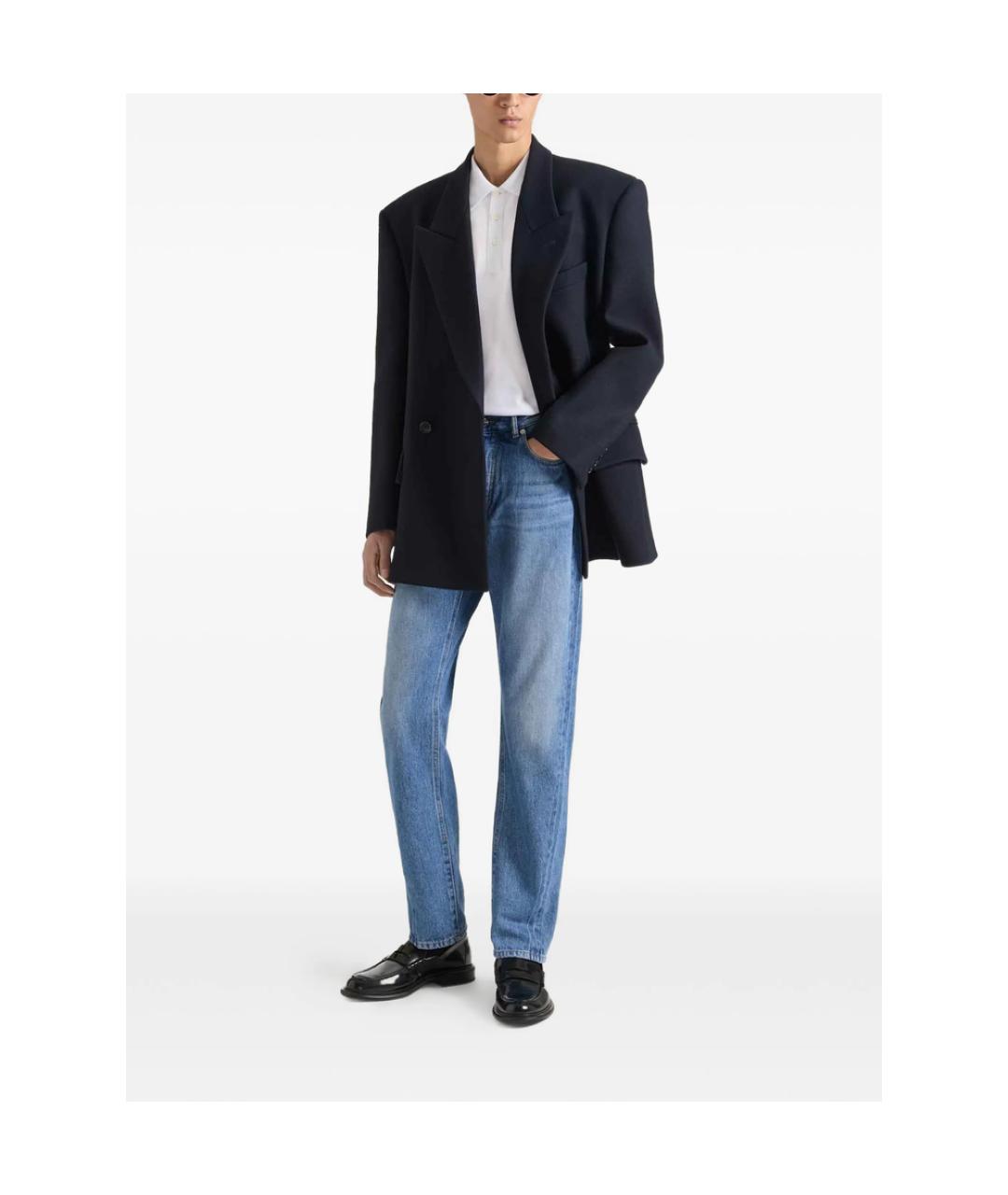 GIVENCHY Синие хлопковые прямые джинсы, фото 3