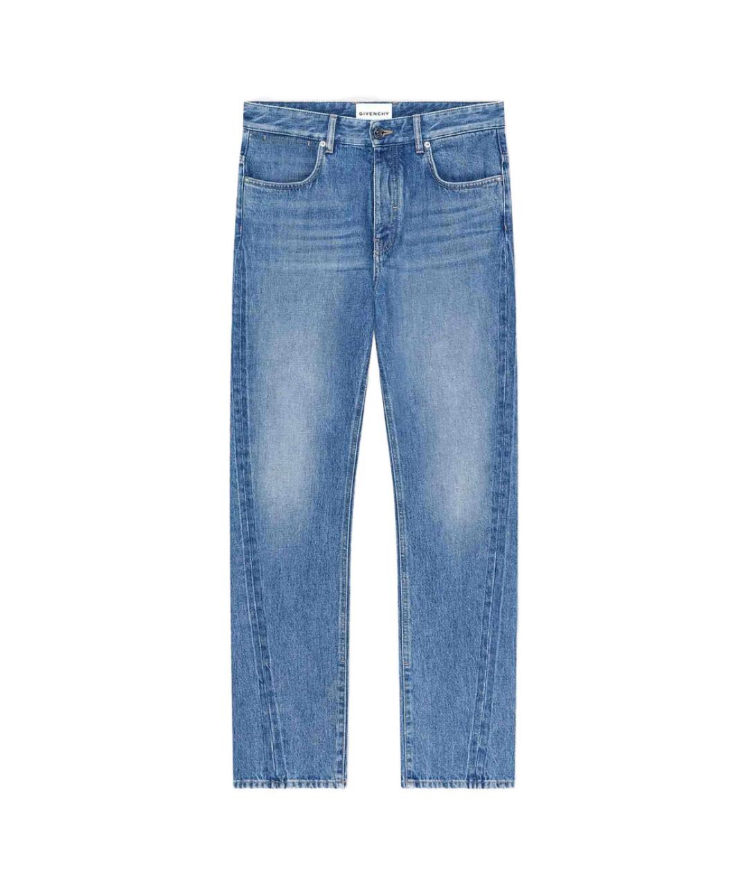 GIVENCHY Синие хлопковые прямые джинсы, фото 1
