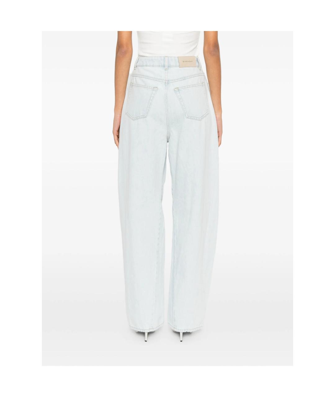 GIVENCHY Голубые хлопковые прямые джинсы, фото 5