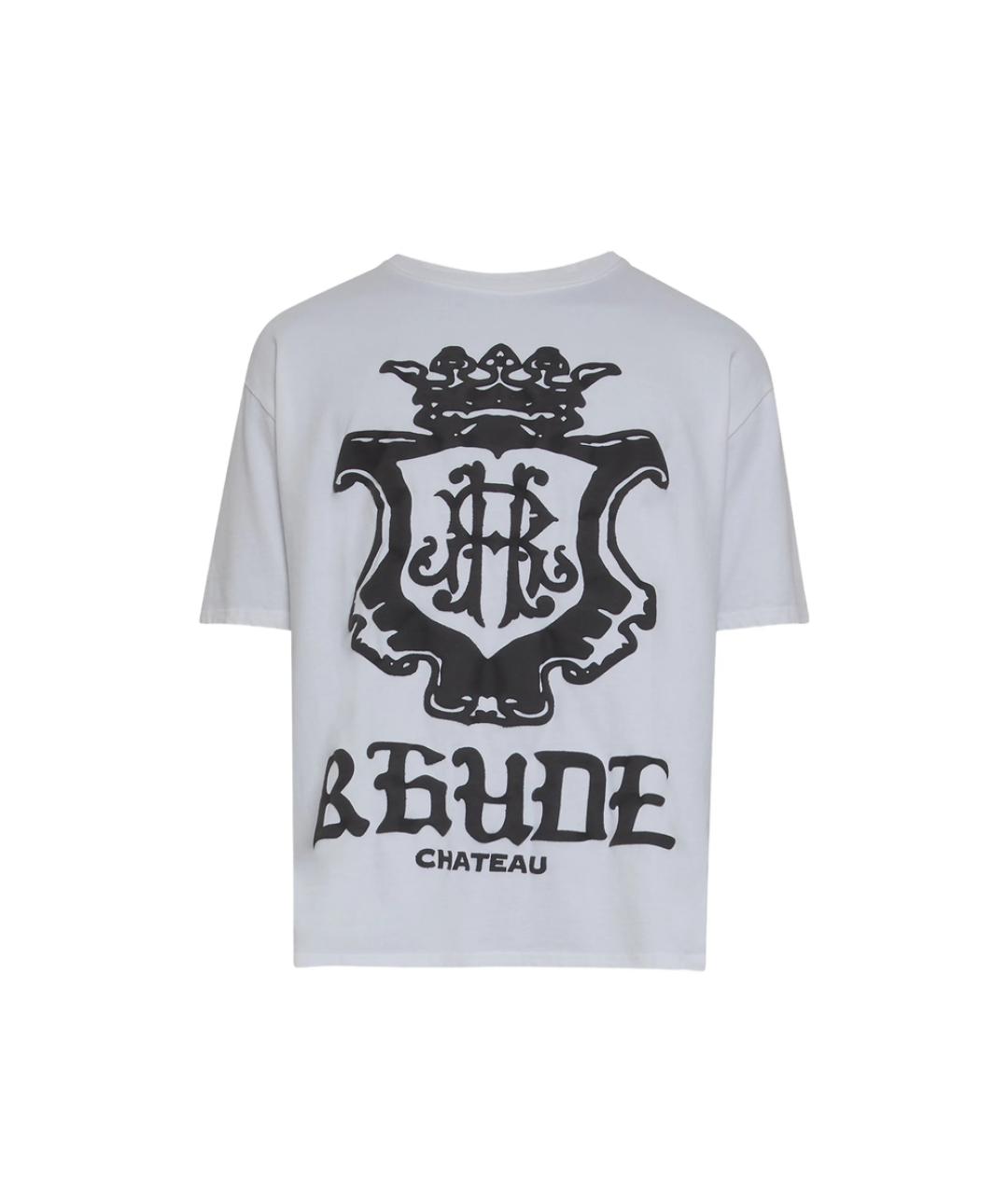 RHUDE Белая хлопковая футболка, фото 1