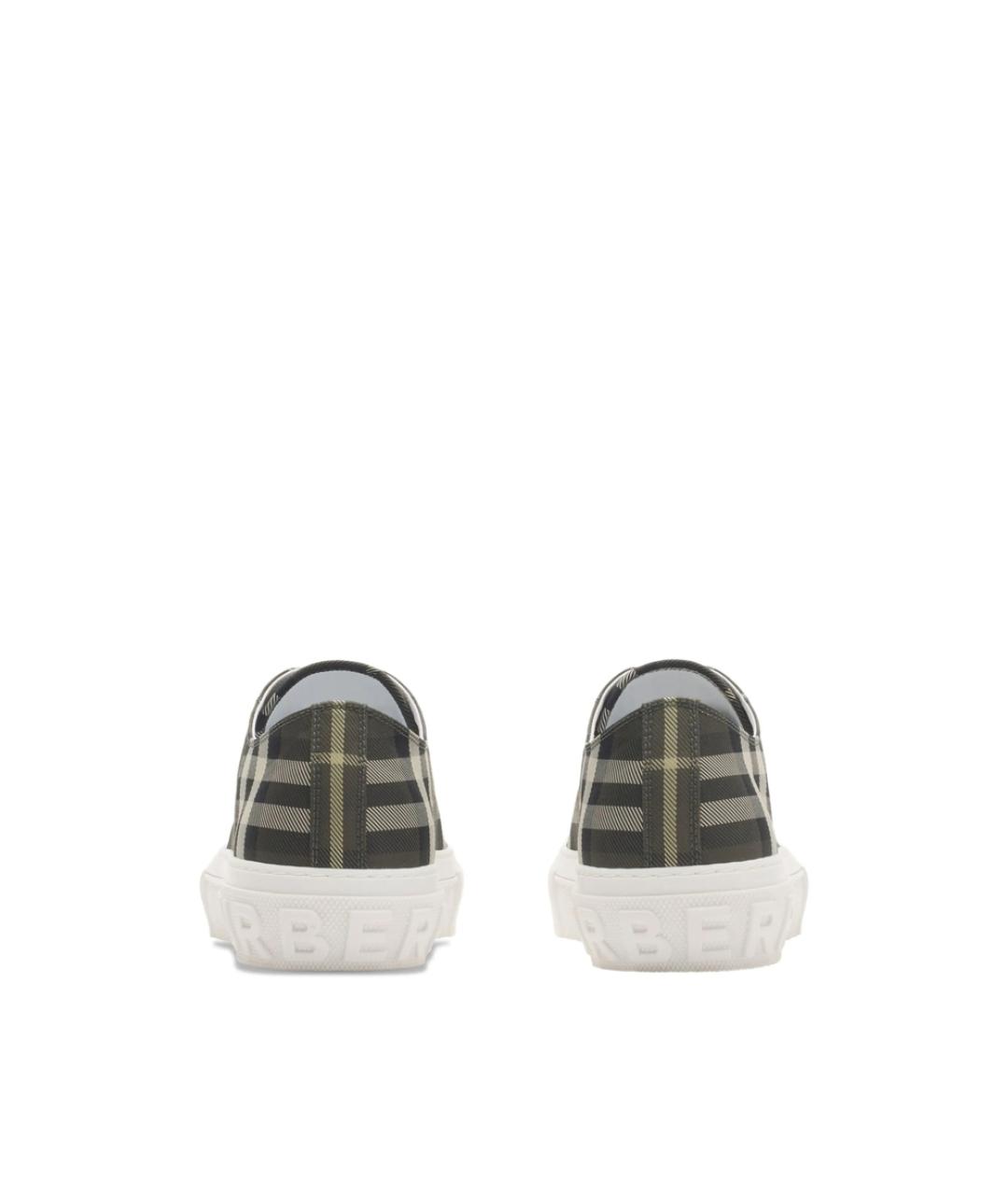 BURBERRY Коричневые синтетические низкие кроссовки / кеды, фото 4
