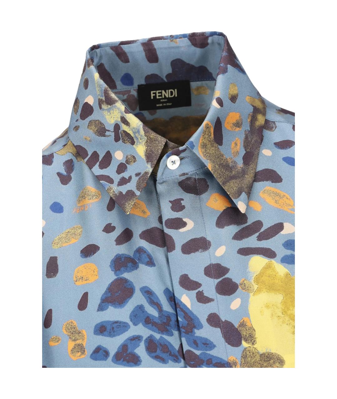 FENDI Мульти шелковая кэжуал рубашка, фото 4