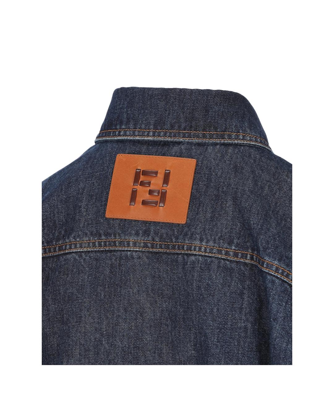 FENDI Темно-синяя хлопковая куртка, фото 3