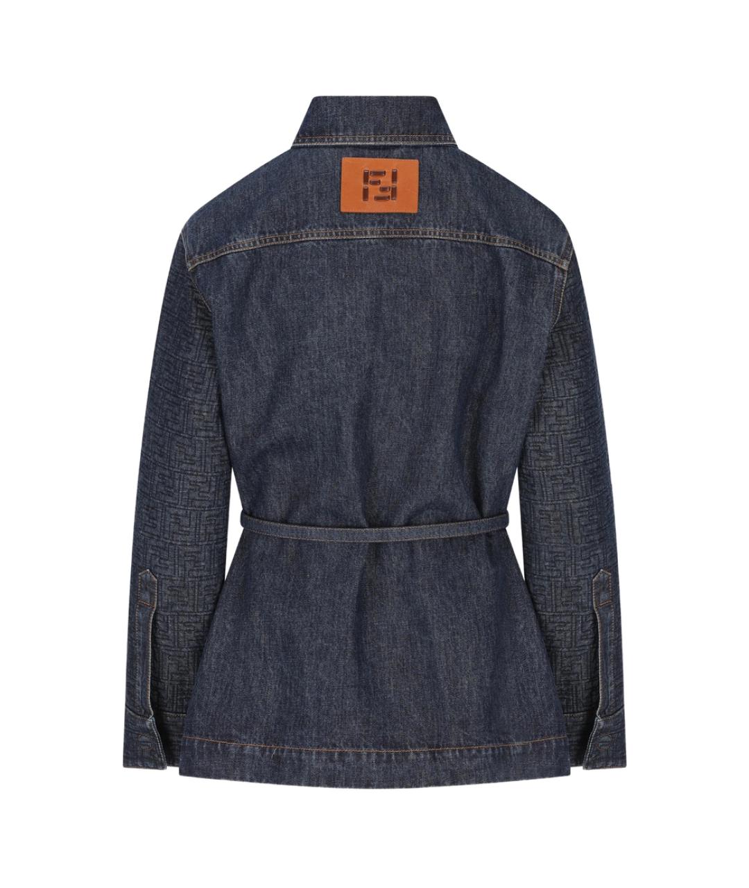 FENDI Темно-синяя хлопковая куртка, фото 4