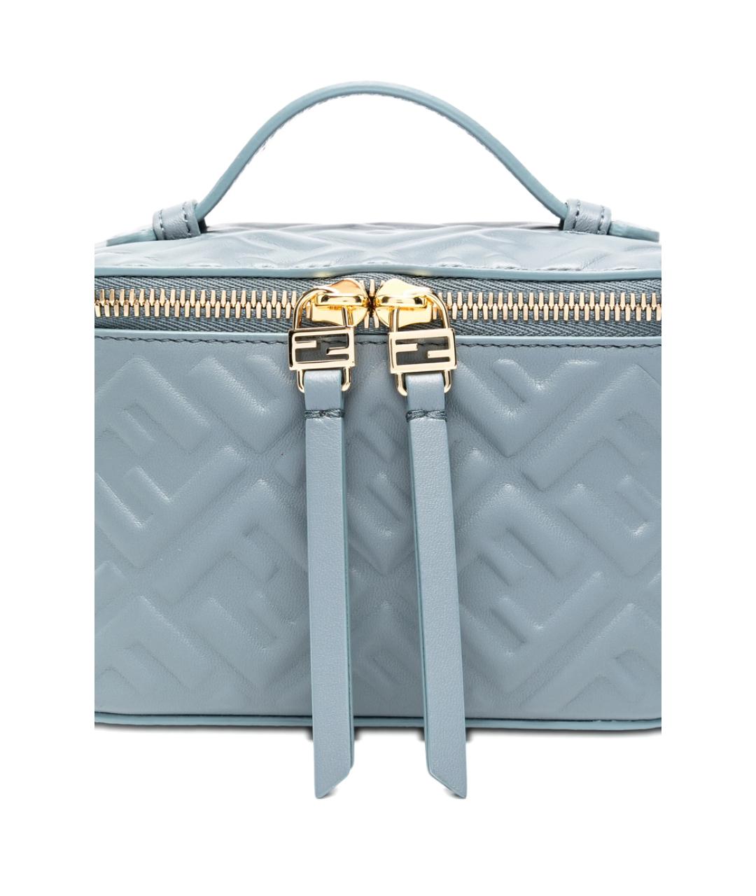 FENDI Голубая кожаная сумка через плечо, фото 5