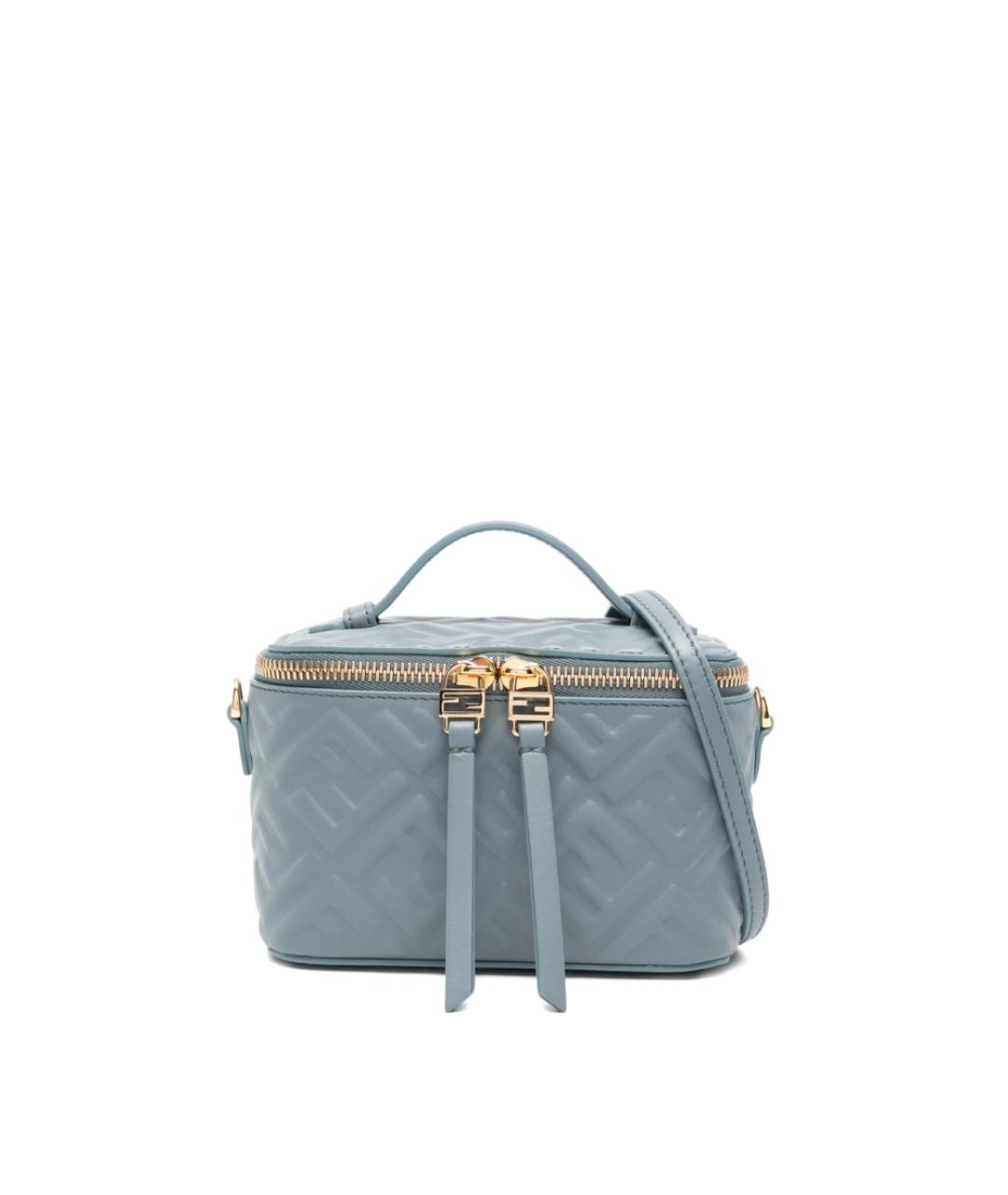 FENDI Голубая кожаная сумка через плечо, фото 1