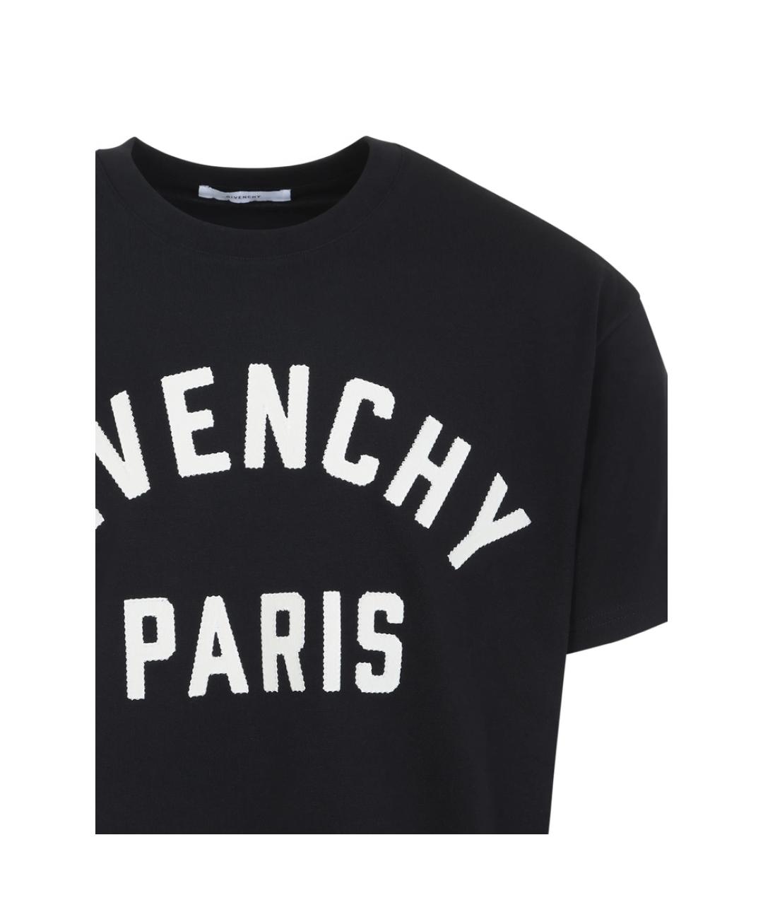 GIVENCHY Черная хлопковая футболка, фото 2